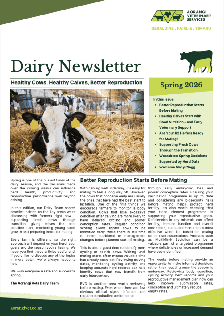 Cover Dairy Newsletter